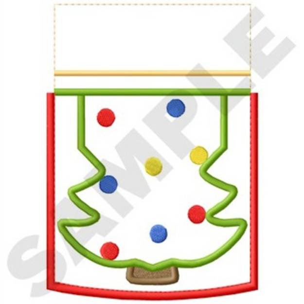 Picture of Christmas Tree Gift Bag (front) Machine Embroidery Design