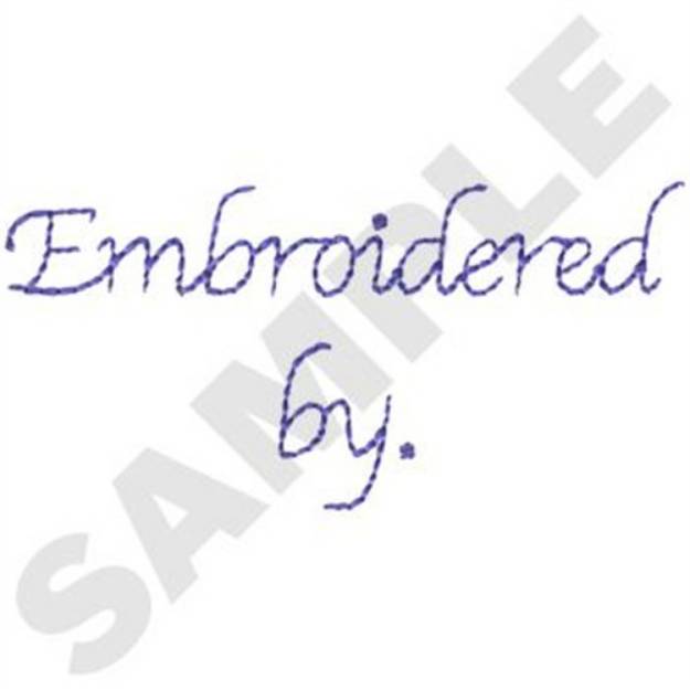 Picture of Embroidered By Machine Embroidery Design