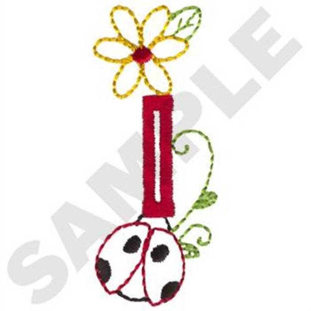 Picture of Ladybug Buttonhole Machine Embroidery Design
