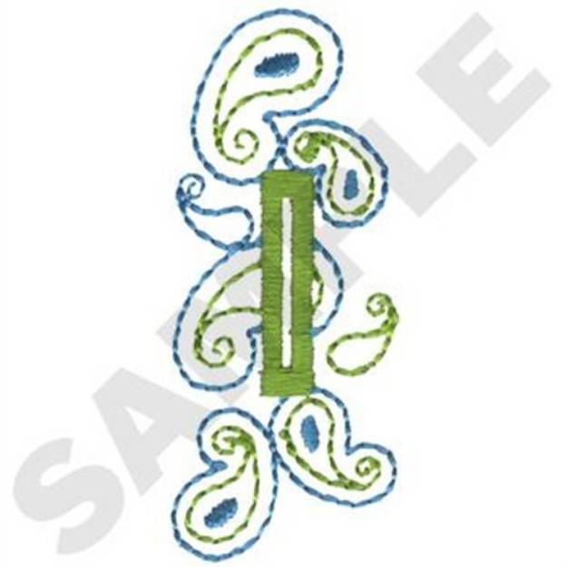 Picture of Paisley Buttonhole Machine Embroidery Design