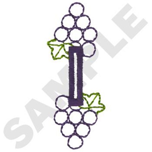 Grapes Buttonhole Machine Embroidery Design