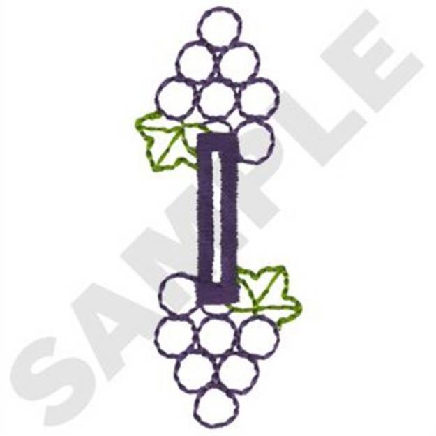 Picture of Grapes Buttonhole Machine Embroidery Design
