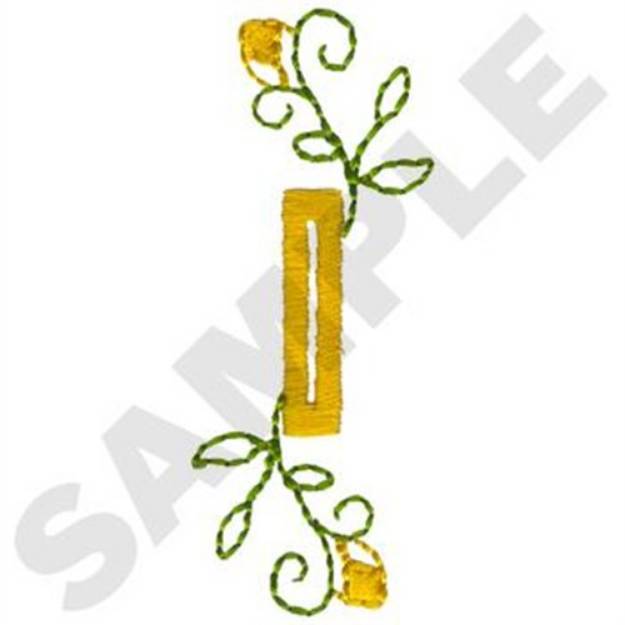 Picture of Leaf Scroll Buttonhole Machine Embroidery Design