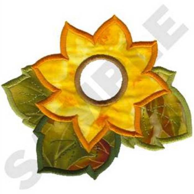 Picture of Sunflower Towel Topper Machine Embroidery Design