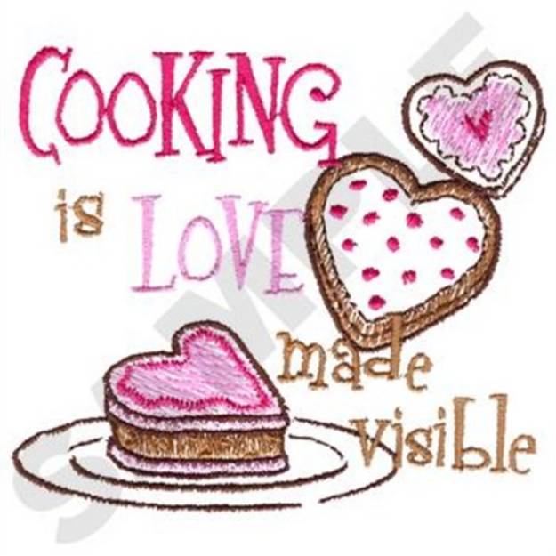 Picture of Cooking Is Love Machine Embroidery Design