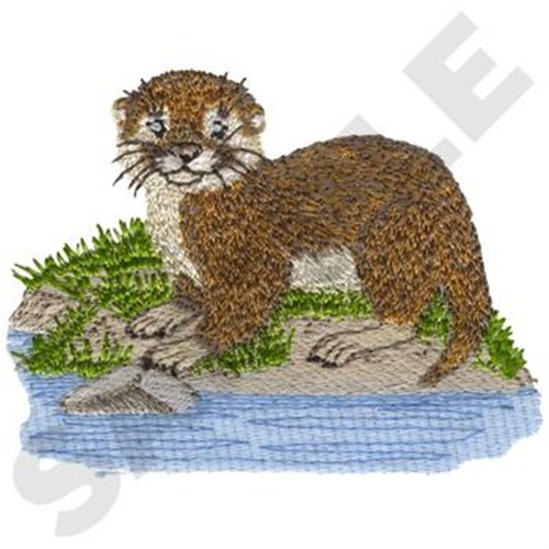  Otter Machine Embroidery Design
