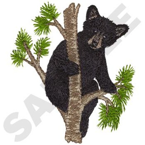 Black Bear Machine Embroidery Design