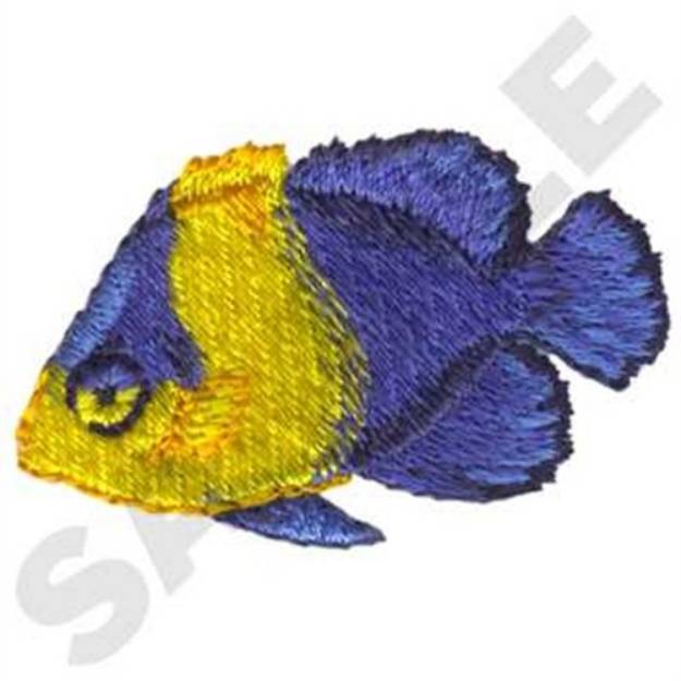 Picture of Purple Angelfish Machine Embroidery Design