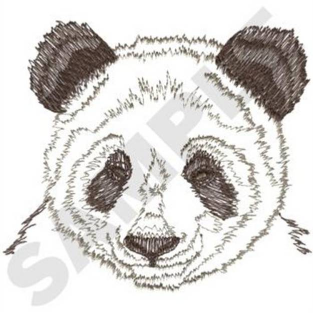Picture of Panda Head Machine Embroidery Design