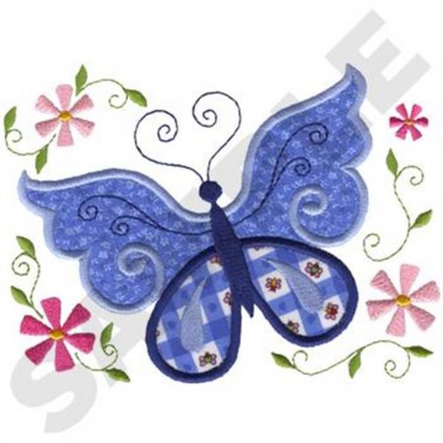 Picture of Butterfly Applique Machine Embroidery Design