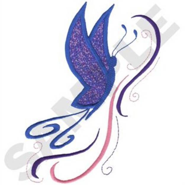 Picture of Soaring Butterfly Applique Machine Embroidery Design