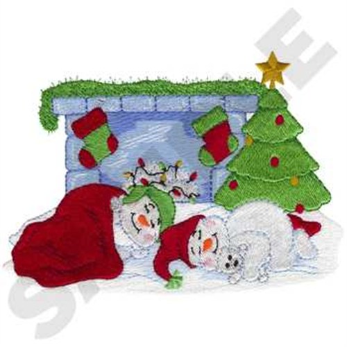 Waiting For Santa Machine Embroidery Design