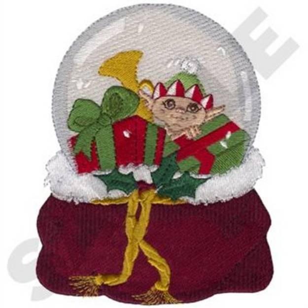 Picture of Santas Bag Snow Globe Machine Embroidery Design