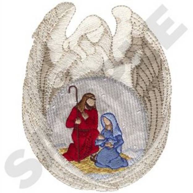 Picture of Angel Snow Globe Machine Embroidery Design