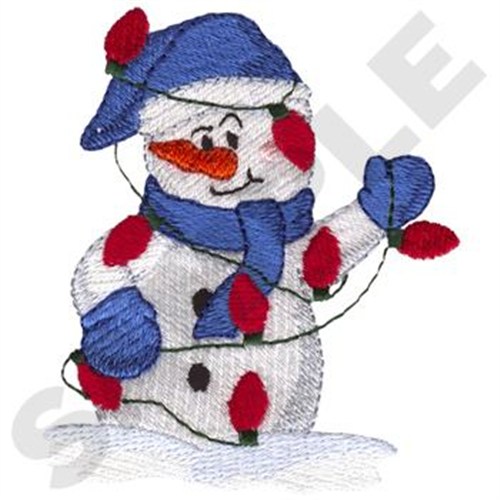 Snowman Tangled Machine Embroidery Design