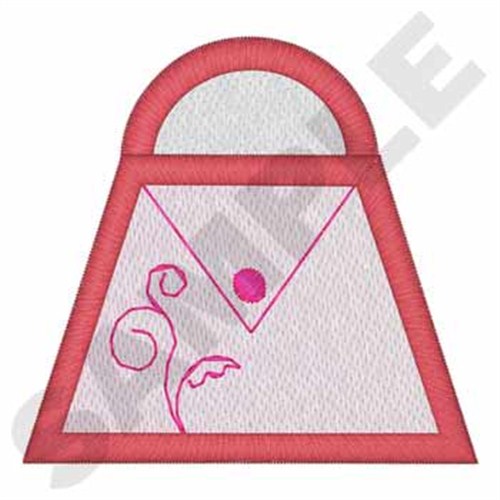 Pink Purse Machine Embroidery Design