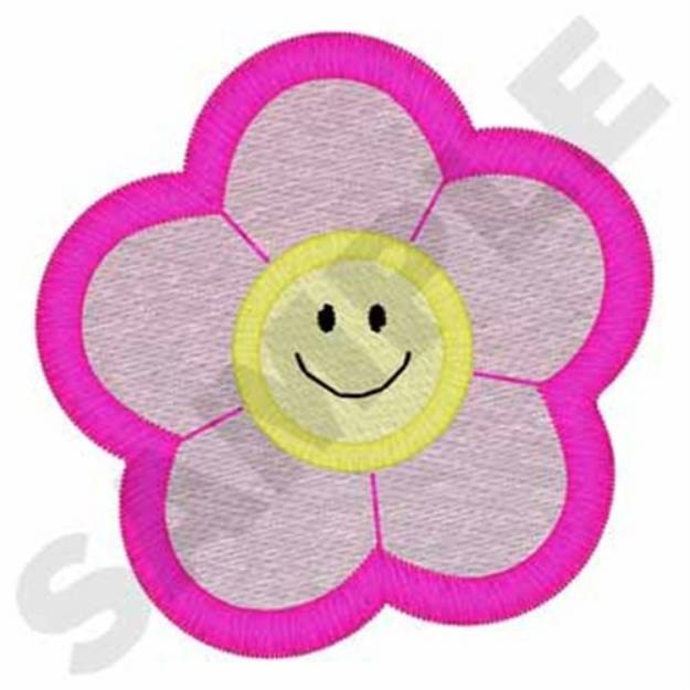 Picture of Happy Face Flower Machine Embroidery Design