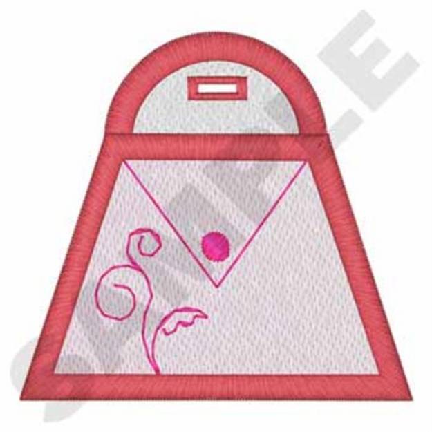 Picture of Pink Purse Tag Machine Embroidery Design