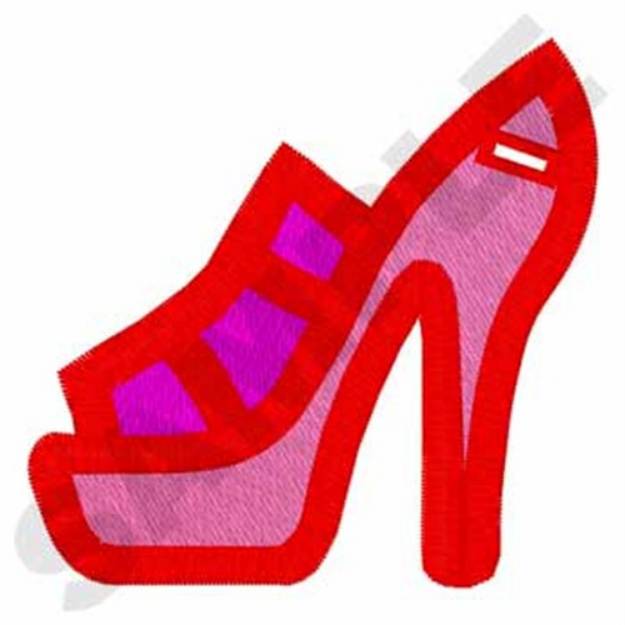 Picture of High Heel Shoe Tag Machine Embroidery Design