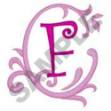 Picture of Pink Scroll F Machine Embroidery Design