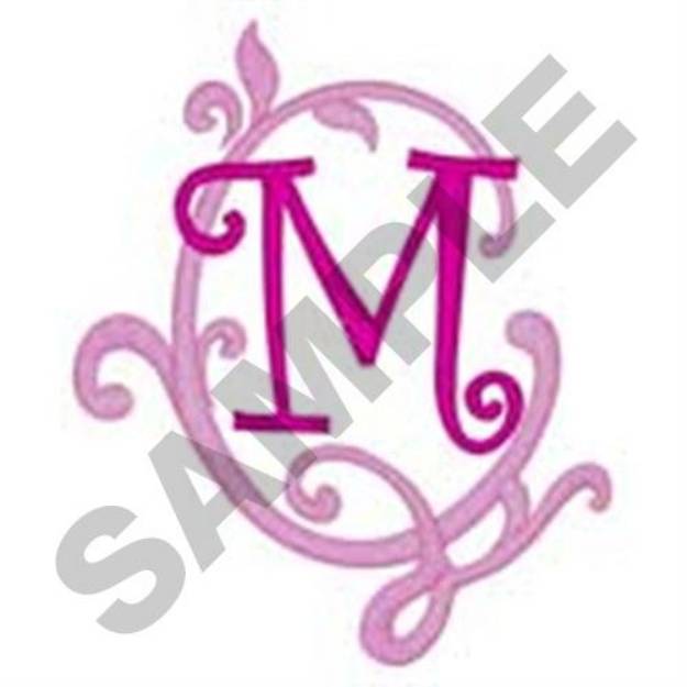 Picture of Pink Scroll M Machine Embroidery Design