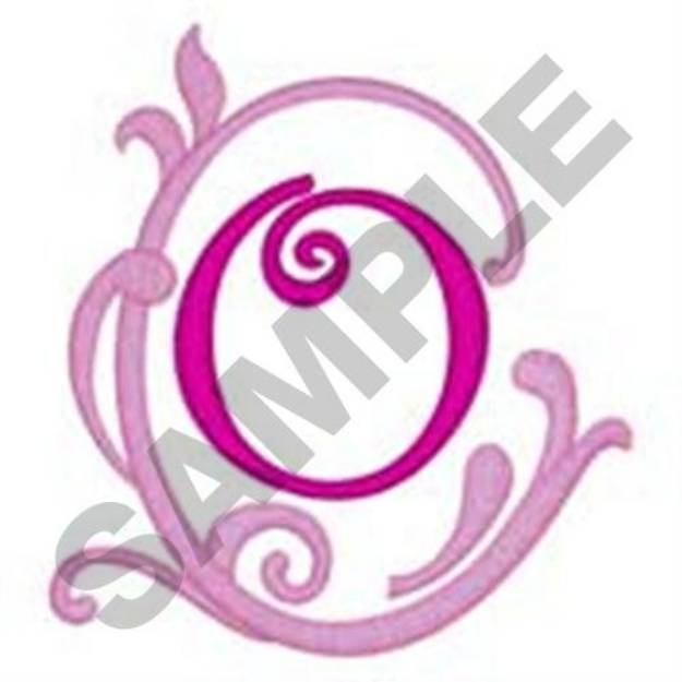 Picture of Pink Scroll O Machine Embroidery Design