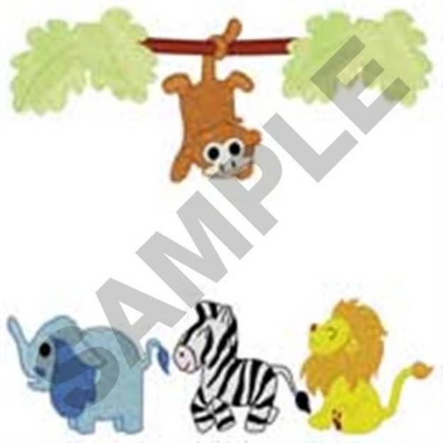 Picture of Jungle Animals Quilt Machine Embroidery Design