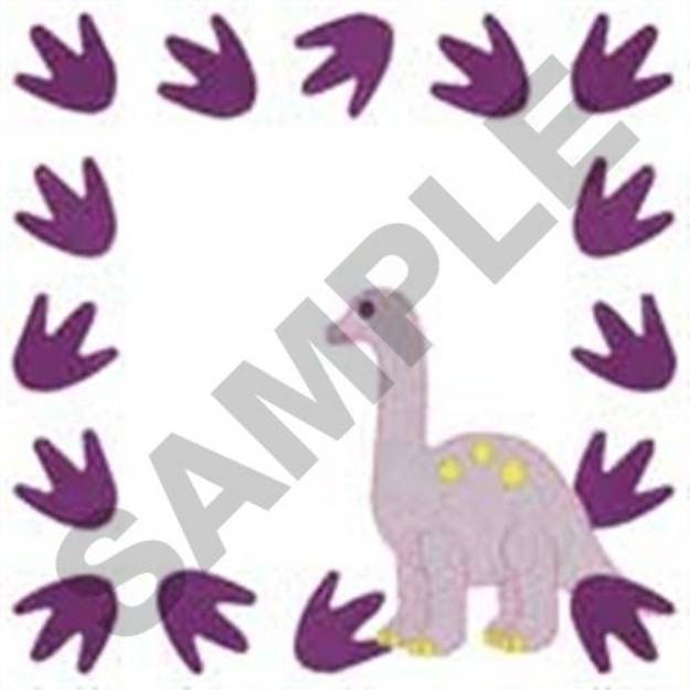 Picture of Dinosaur Prints Quilt Machine Embroidery Design