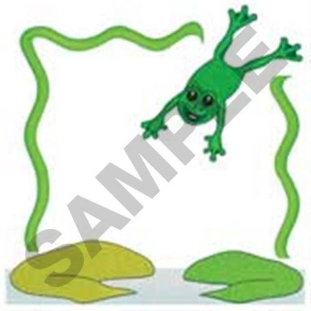 Picture of Jumping Frog Quilt Machine Embroidery Design