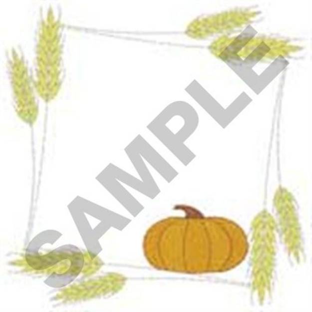Picture of Wheat Pumpkin Quilt Machine Embroidery Design