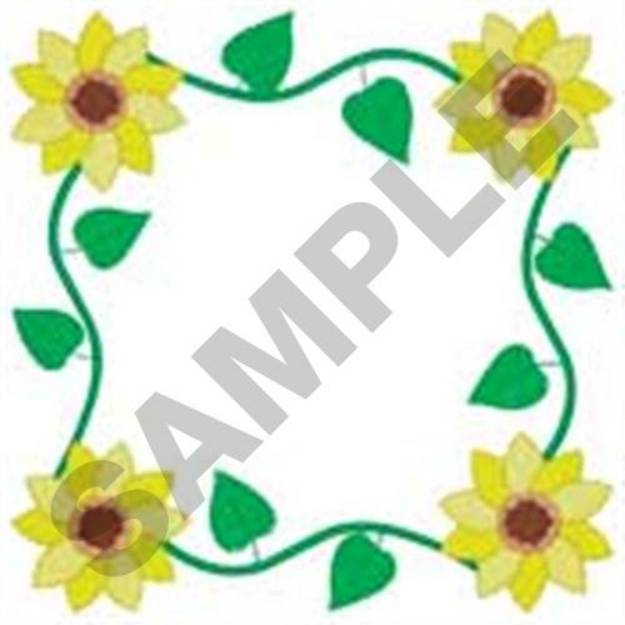 Picture of Sunflowers Quilt Machine Embroidery Design