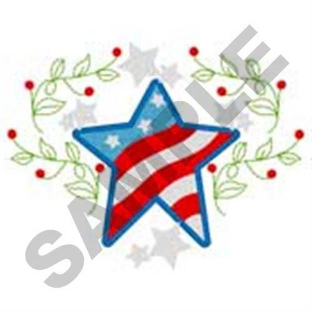 Picture of America Star Border Machine Embroidery Design