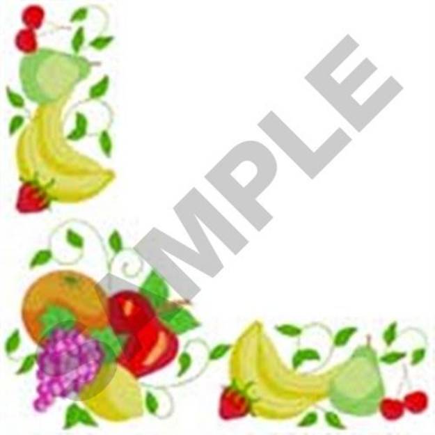 Picture of Tablecloth Fruit Corner Machine Embroidery Design
