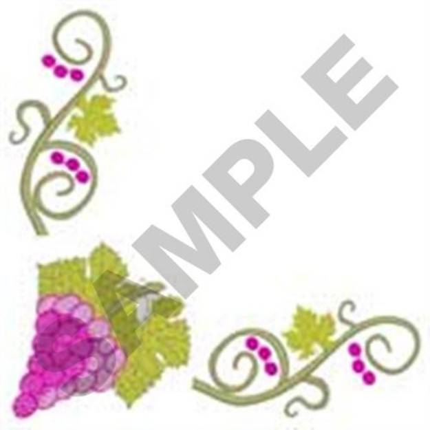 Picture of Napkin Wine Corner Machine Embroidery Design