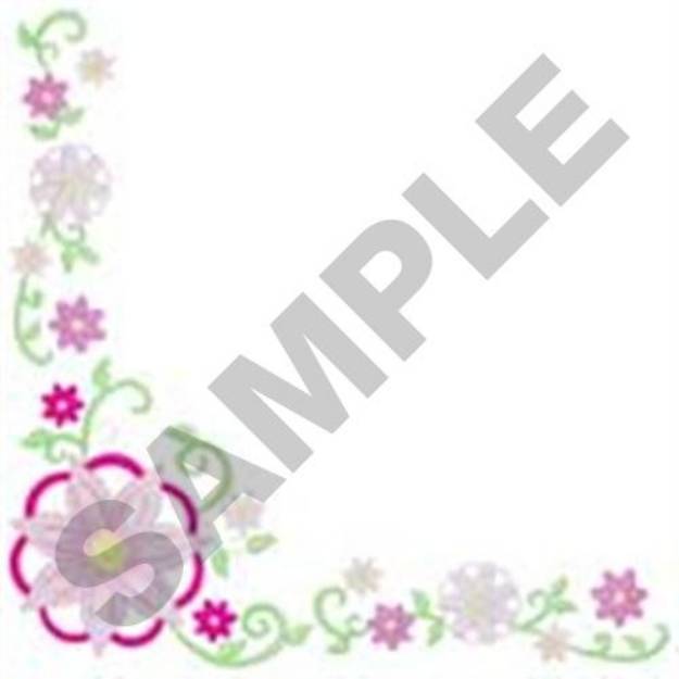 Picture of Tablecloth Flower Corner Machine Embroidery Design