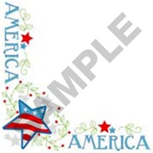 Picture of Tablecloth Star Corner Machine Embroidery Design