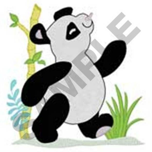 Picture of Walking Panda Machine Embroidery Design