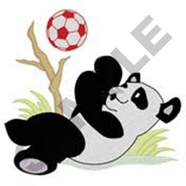 Picture of Soccer Panda Machine Embroidery Design