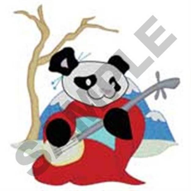 Picture of Geisha Musical Panda Machine Embroidery Design