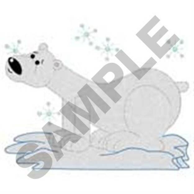 Picture of Snowflakes Polar Bear Machine Embroidery Design