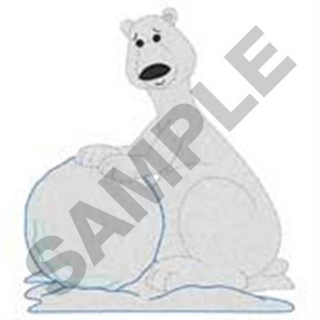 Picture of Snowball Polar Bear Machine Embroidery Design