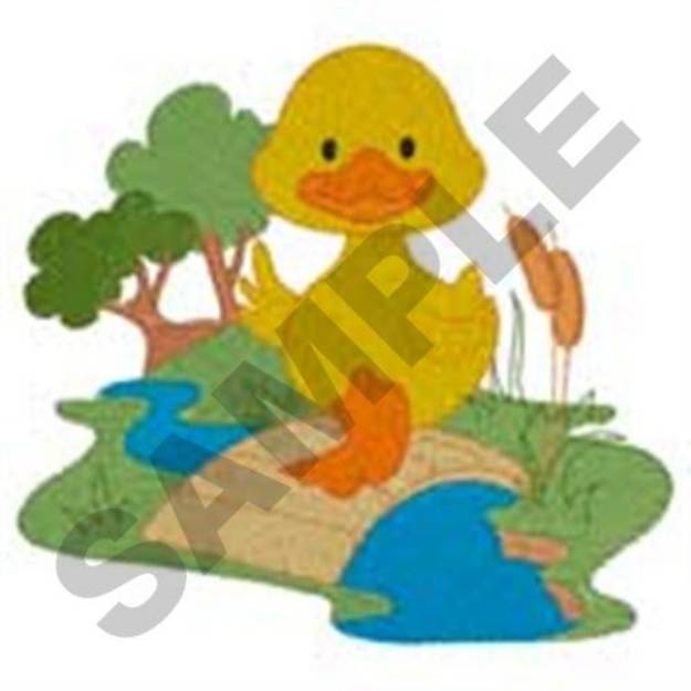 Picture of Duck On A Bridge Machine Embroidery Design