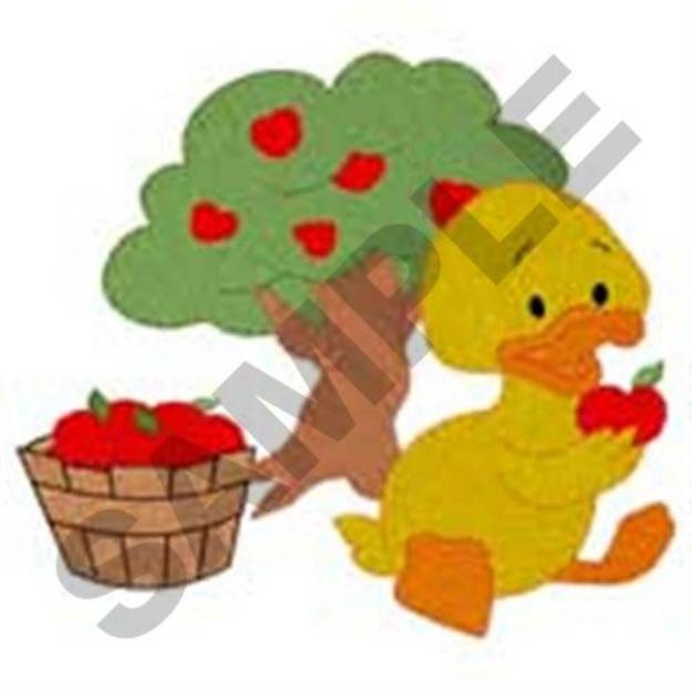 Picture of Duck & Apple Tree Machine Embroidery Design