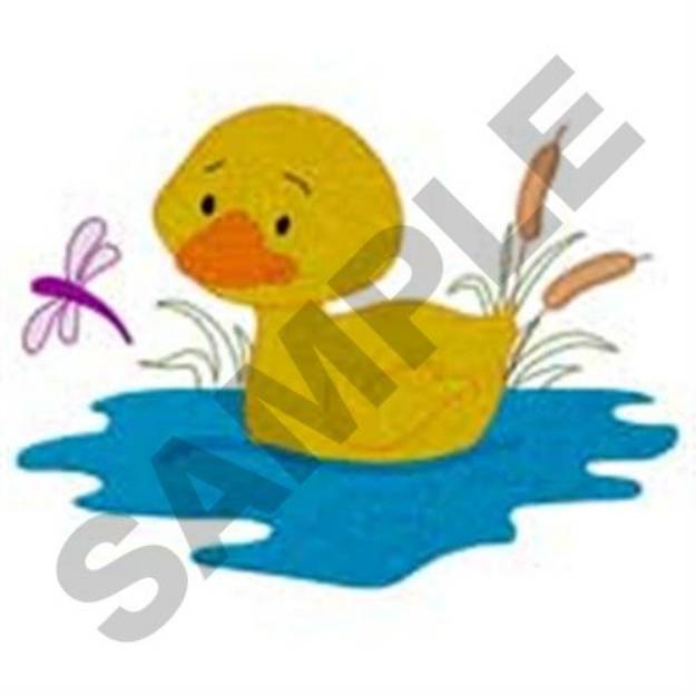 Picture of Duck And Dragonfly Machine Embroidery Design