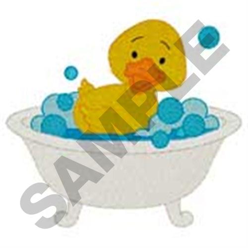 Bubble Bath Duck Machine Embroidery Design