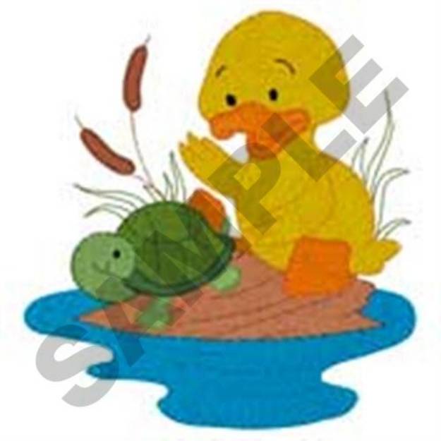 Picture of Duck & Turtle Machine Embroidery Design