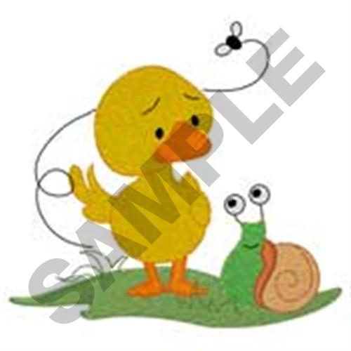 Duck Snail & Fly Machine Embroidery Design