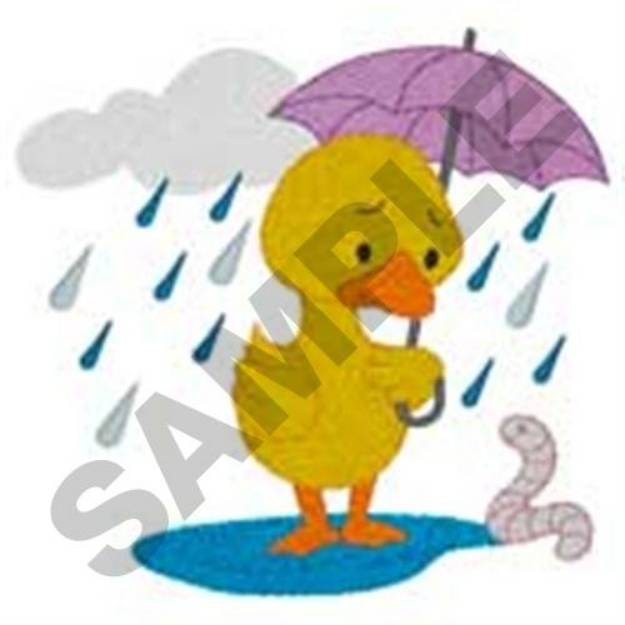 Picture of Rainy Duck & Worm Machine Embroidery Design