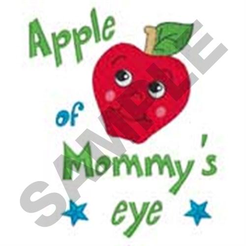 Apple Of Mommys Eye Machine Embroidery Design