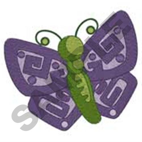 Tribal Butterfly Machine Embroidery Design